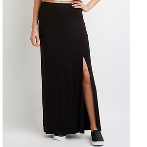 NWT Charlotte Russe Black Maxi Skirt